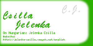 csilla jelenka business card